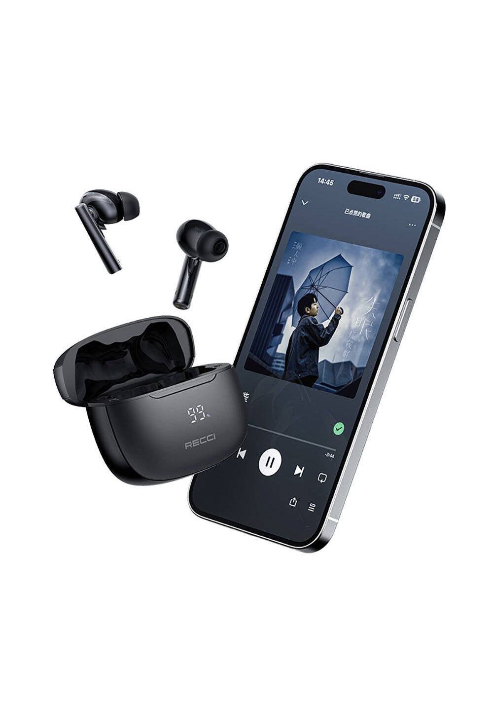 Recci REP-W77 Warrior Serisi ANC Özellikli TWS Kulak İçi Bluetooth v5.3 Kulaklık