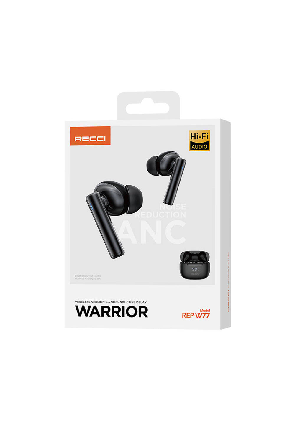Recci REP-W77 Warrior Serisi ANC Özellikli TWS Kulak İçi Bluetooth v5.3 Kulaklık