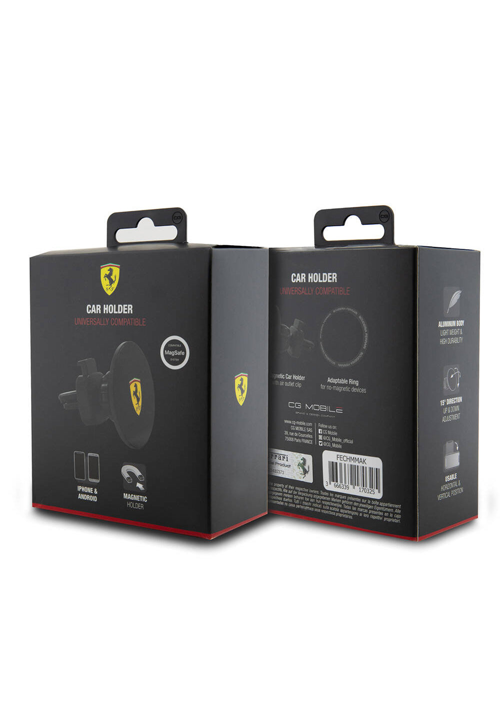 Ferrari Orijinal Lisanslı Havalandırma Tasarım Magnetik Shield Araç Telefon Tutucu