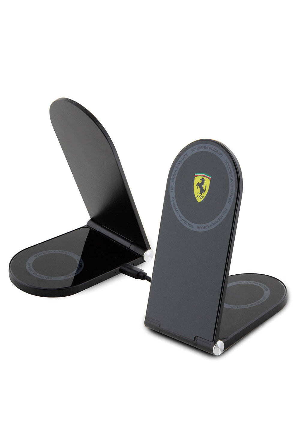 Ferrari Orijinal Lisanslı Katlanabilir Baskılı Shield Logolu Magnetik Kablosuz Şarj Standı