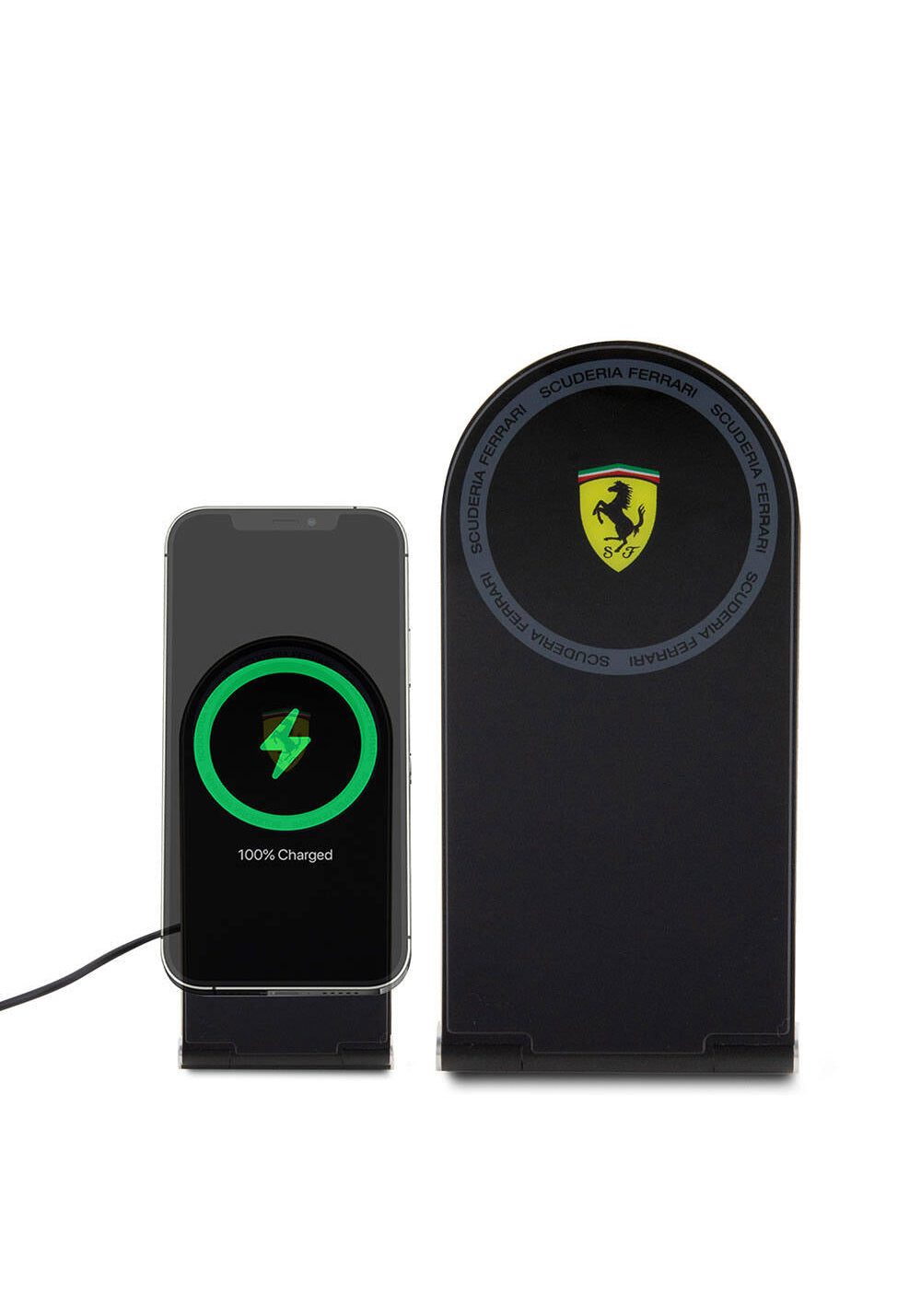 Ferrari Orijinal Lisanslı Katlanabilir Baskılı Shield Logolu Magnetik Kablosuz Şarj Standı