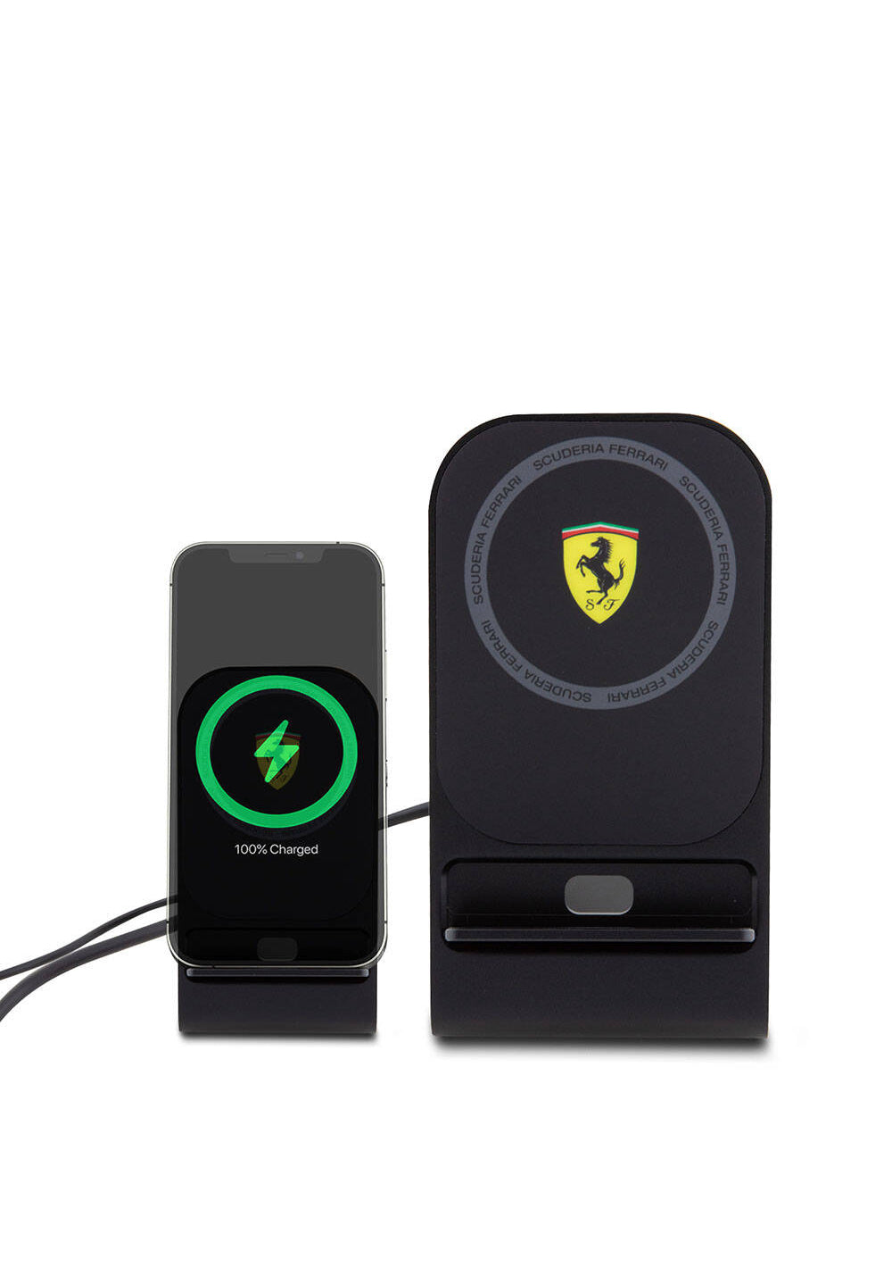 Ferrari Orijinal Lisanslı Katlanabilir Baskılı Shield Logolu Standlı Magnetik Kablosuz Şarj Standı