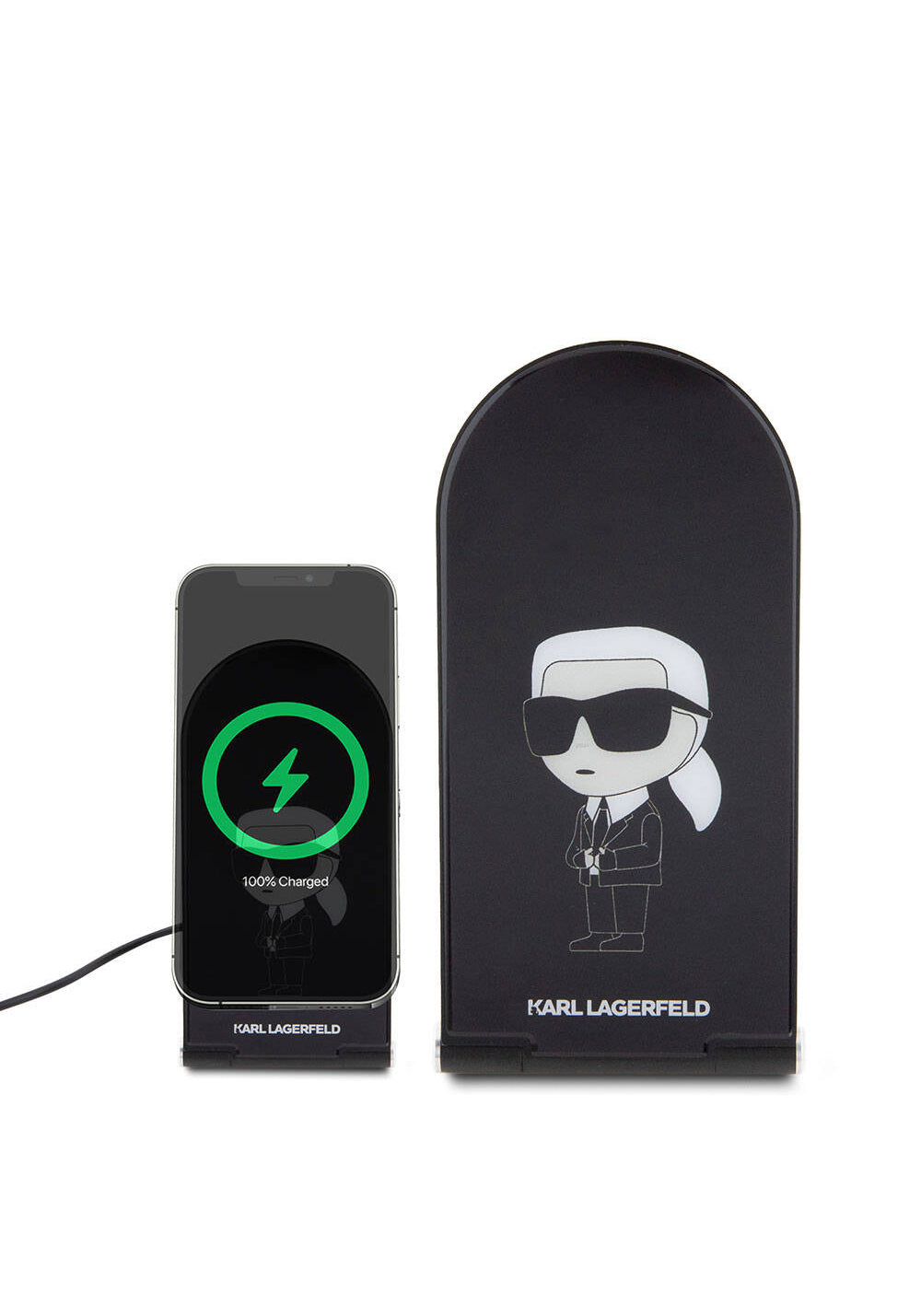Karl Lagerfeld Orijinal Lisanslı Katlanabilir Baskılı İkonik Karl Logolu Magnetik Kablosuz Şarj Standı