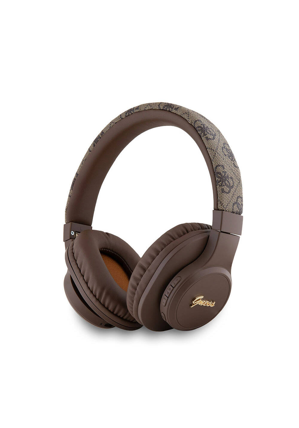 Guess Orijinal Lisanslı PU 4G Desenli Metal Yazı Logolu Tone On Tone Kulak Üstü Bluetooth Kulaklık