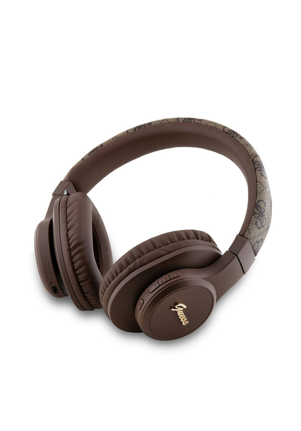 Guess Orijinal Lisanslı PU 4G Desenli Metal Yazı Logolu Tone On Tone Kulak Üstü Bluetooth Kulaklık