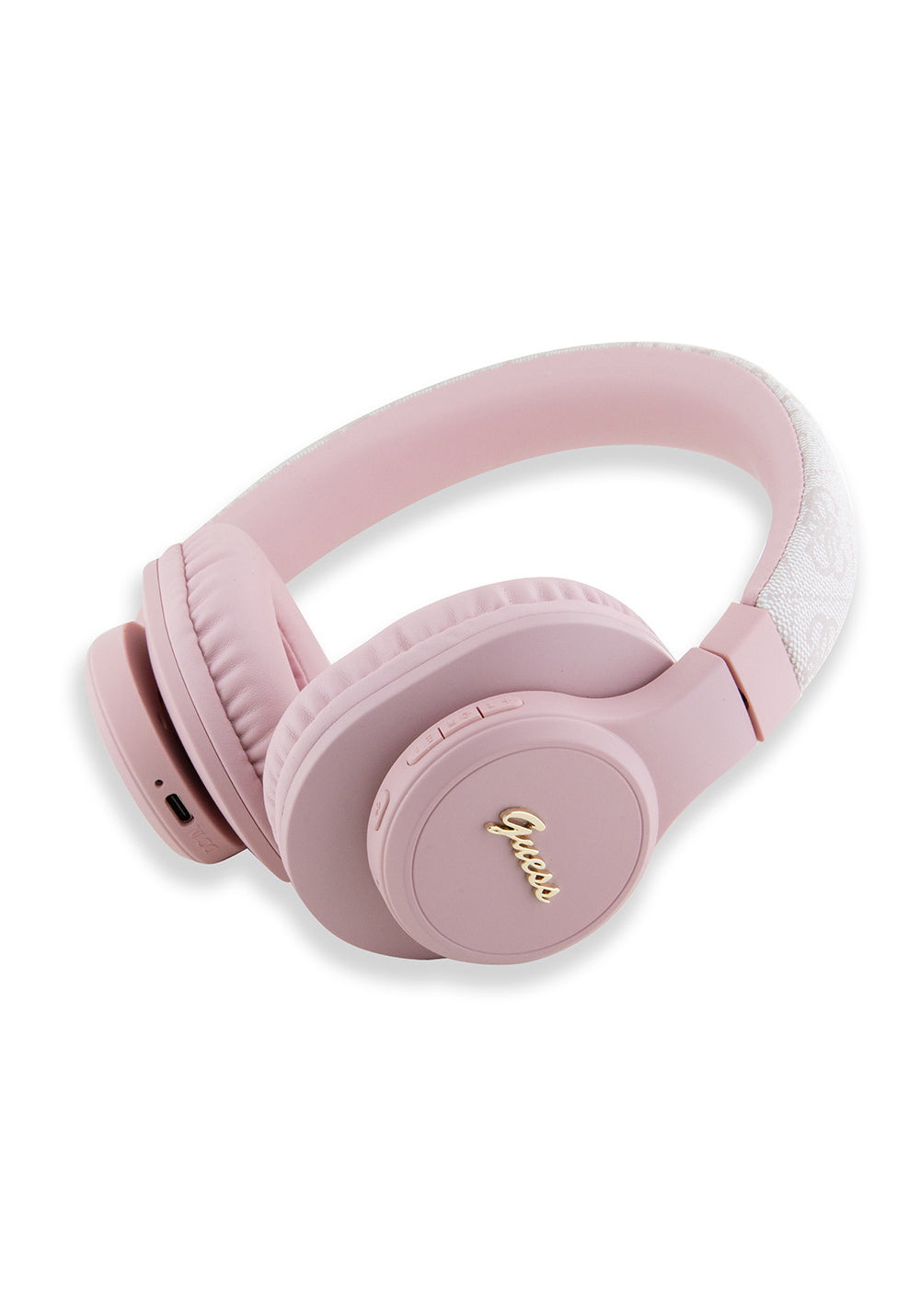 Guess Orijinal Lisanslı PU 4G Desenli Metal Yazı Logolu Tone On Tone Kulak Üstü Bluetooth Kulaklık