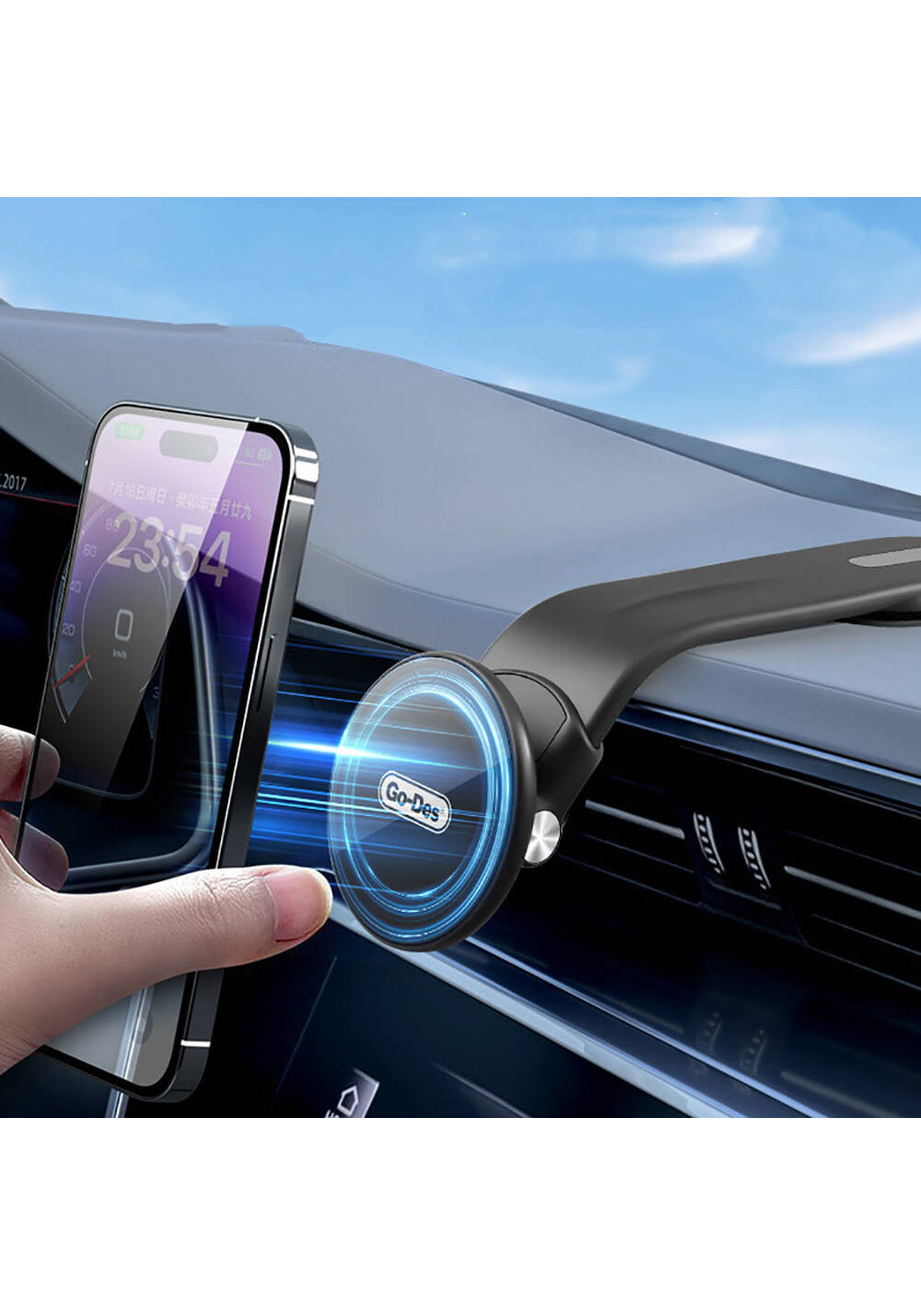 Go Des GD-HD968 Güçlü Magnetik Çok Açılı Araç Telefon Tutucu