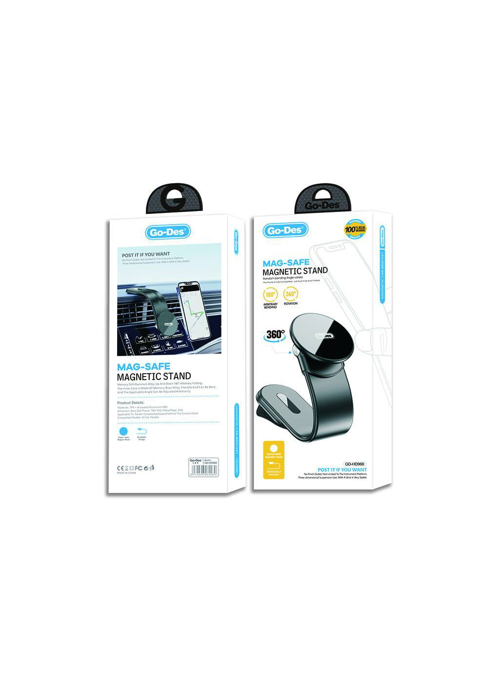 Go Des GD-HD968 Güçlü Magnetik Çok Açılı Araç Telefon Tutucu