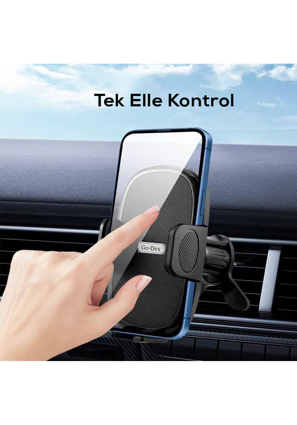 Go Des GD-HD936 360° Dönebilen ve Uzayan Başlıklı Araç Telefon Tutucu