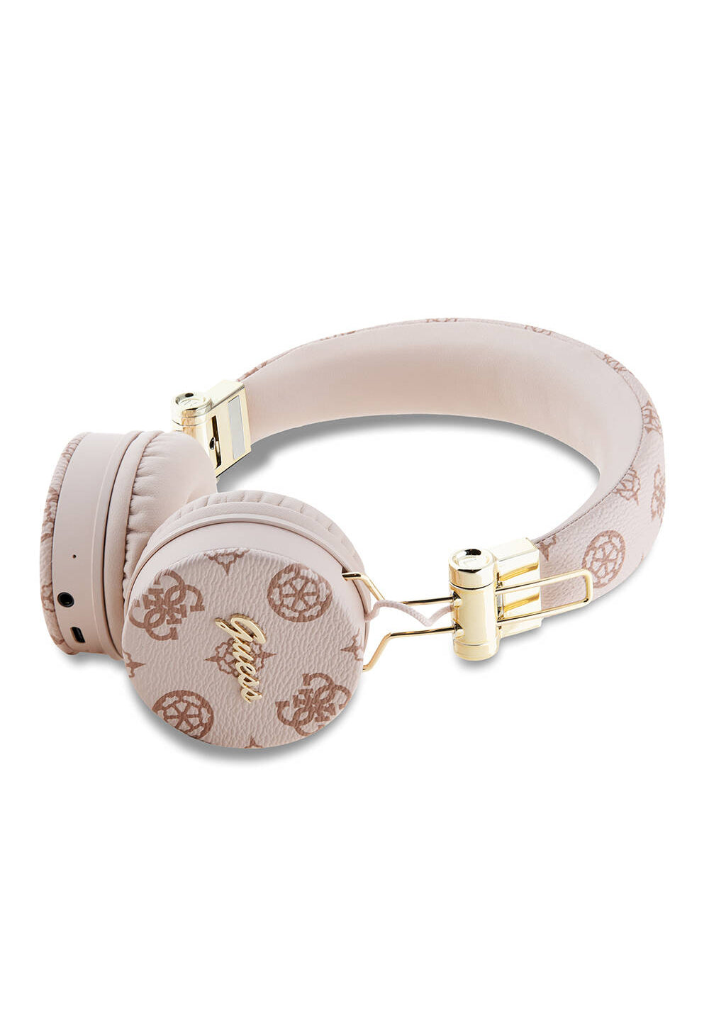 Guess Orijinal Lisanslı PU Desenli Metal El Yazısı Logolu Kulak Üstü Bluetooth Kulaklık