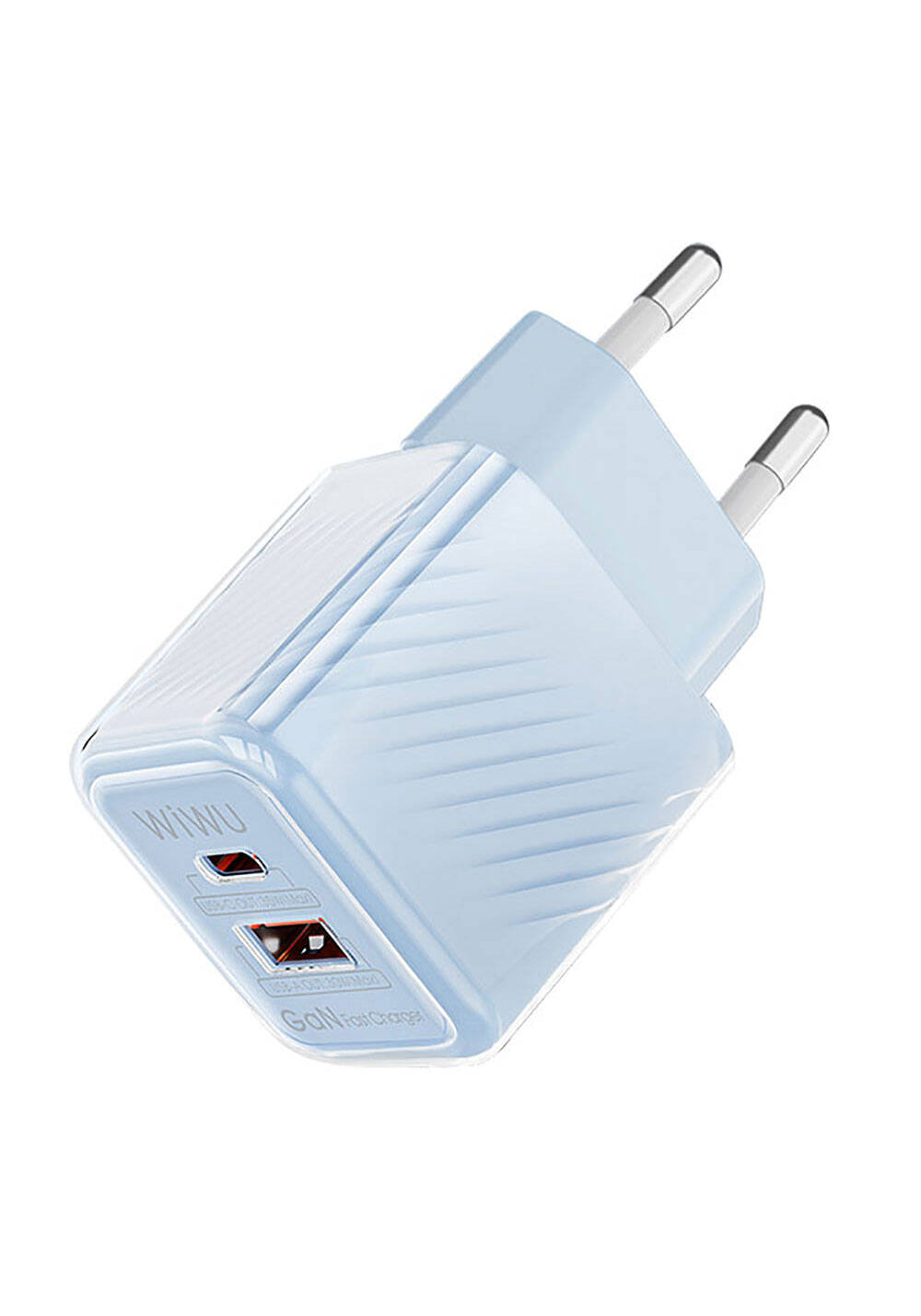 Wiwu Wi-U015 Jello Blue Serisi GaN Tech PD Hızlı Şarj Özellikli Seyahat Şarj Başlığı 35W