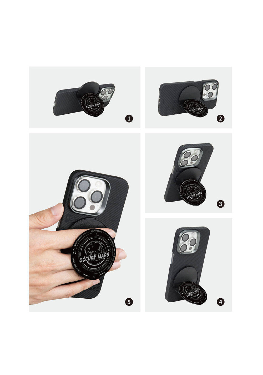 Wiwu B2 Magnetik Özellikli Keep Passion Tasarımlı Parmak Ring Stand