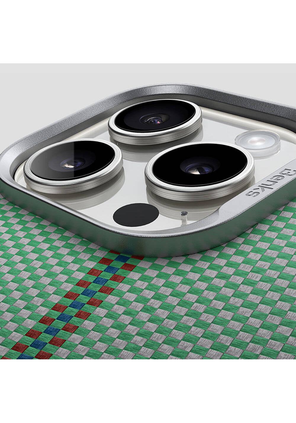 Apple iPhone 16 Pro Max Kılıf Manyetik Şarj Uyumlu Karbon Fiber Tasarımlı Benks Passion Green ArmorAir Kevlar Kapak