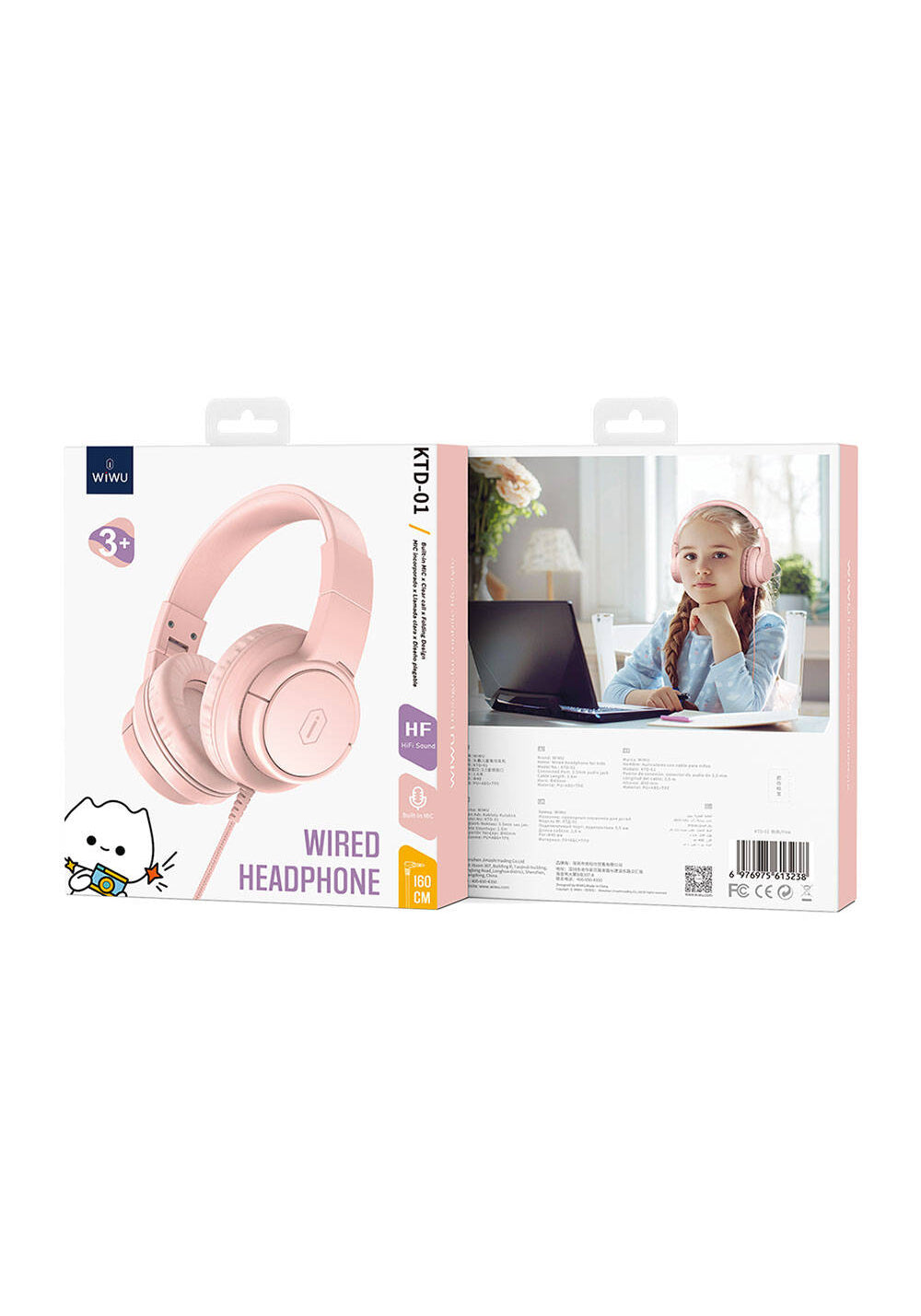 Wiwu KTD-01 Hi-Fi Ses Kaliteli Kablolu Katlanabilir 3.5mm Kulak Üstü Kulaklık
