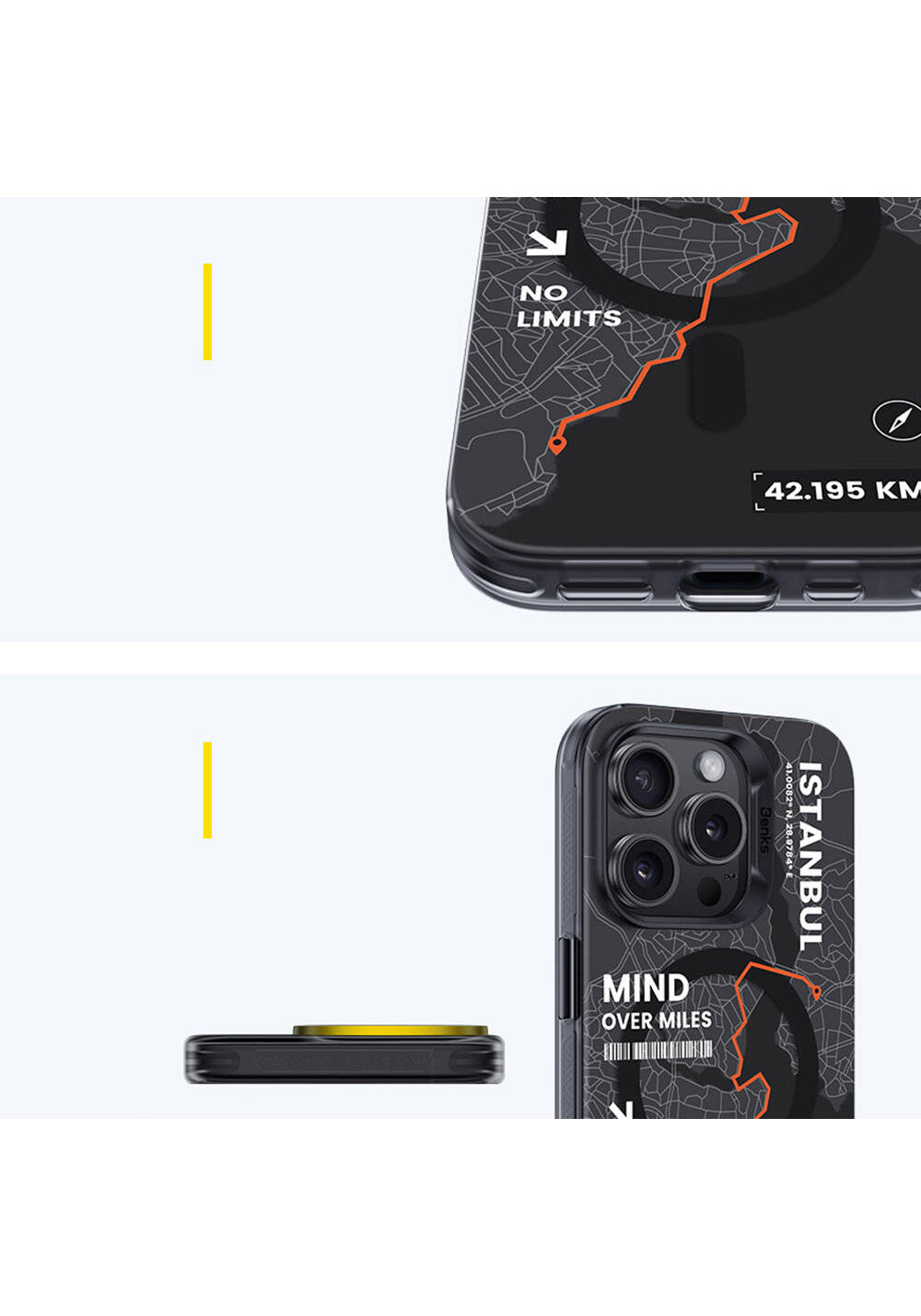 Apple iPhone 16 Pro Kılıf Manyetik Şarj Uyumlu Benks City Serisi Kapak