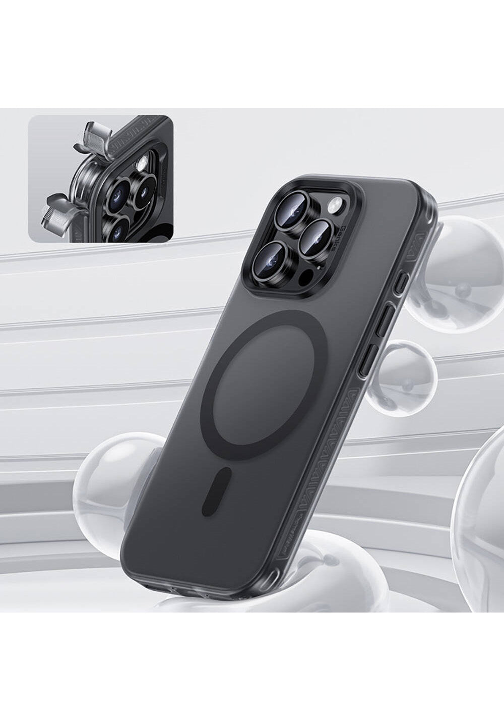 Apple iPhone 16 Pro Max Kılıf Manyetik Şarj Uyumlu Benks Lucid Armor Kapak
