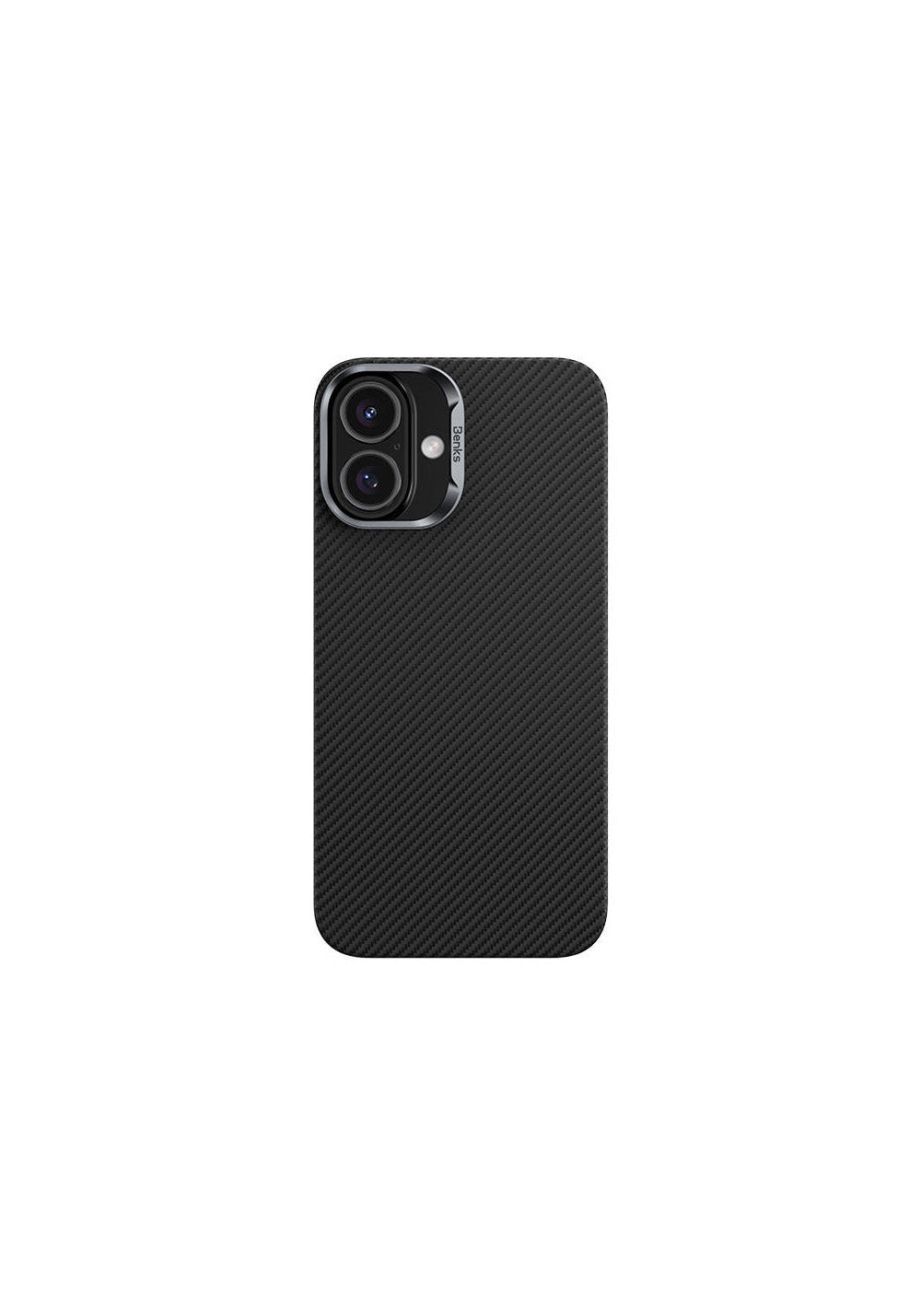 Apple iPhone 16 Kılıf Benks Manyetik Şarj Uyumlu Magnetik ArmorAir 600D Kevlar Karbon Fiber Kapak