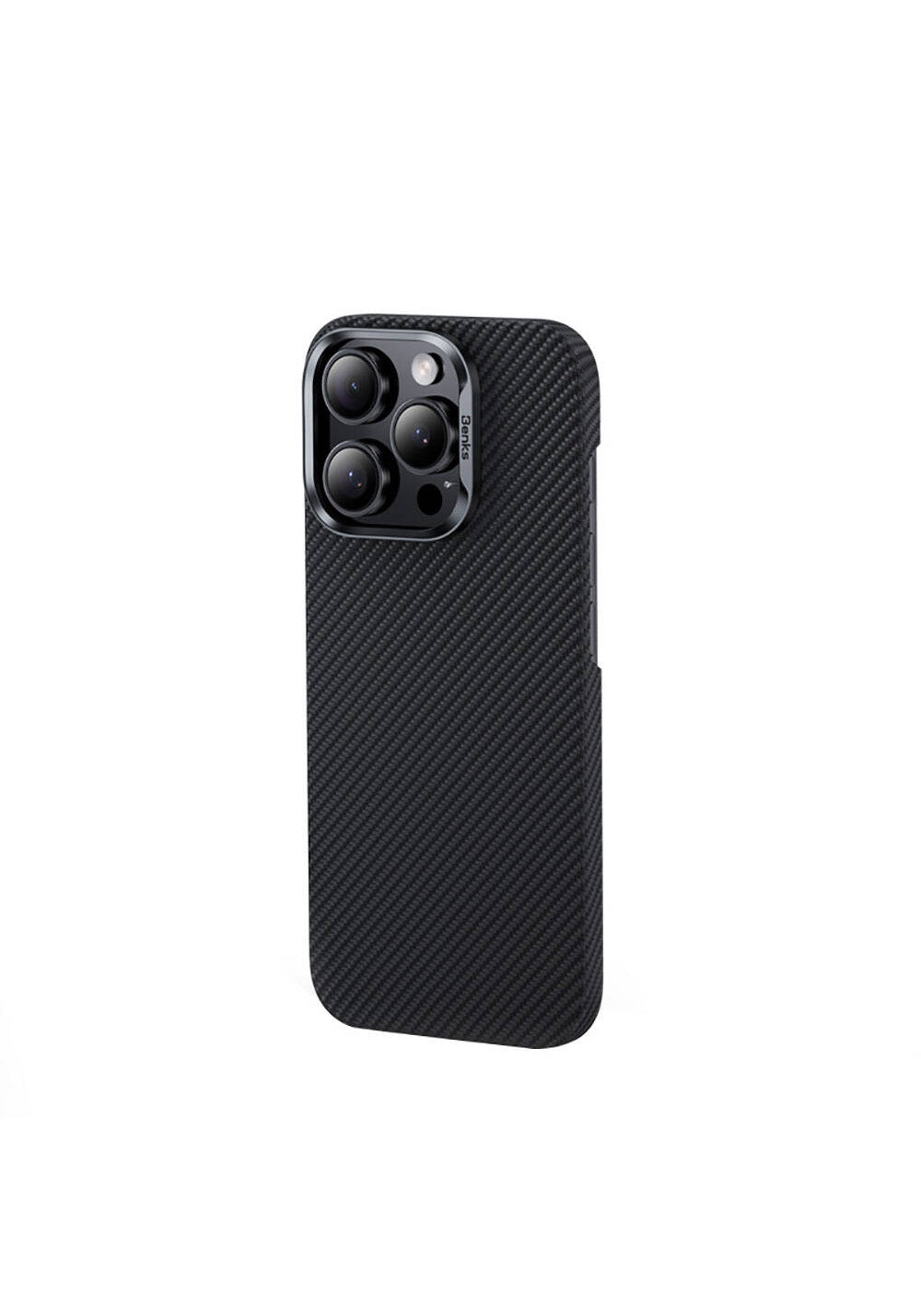 Apple iPhone 16 Pro Kılıf Benks Manyetik Şarj Uyumlu Magnetik ArmorAir 600D Kevlar Karbon Fiber Kapak