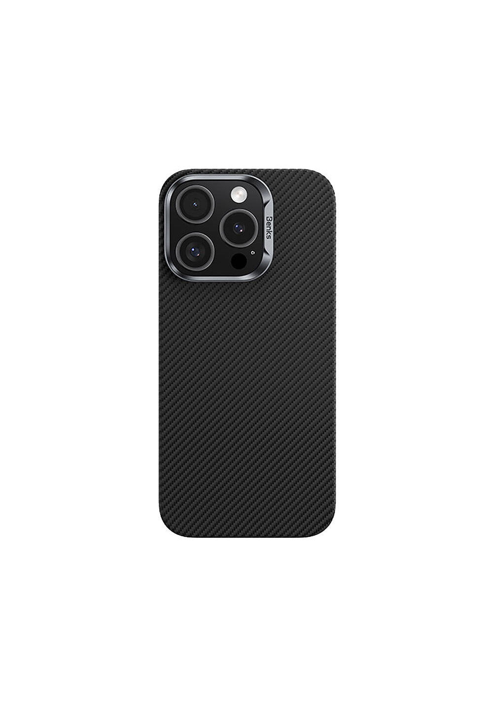 Apple iPhone 16 Pro Kılıf Benks Manyetik Şarj Uyumlu Magnetik ArmorAir 600D Kevlar Karbon Fiber Kapak