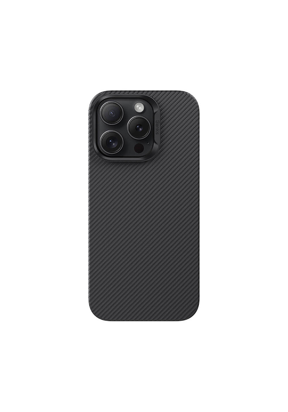 Apple iPhone 16 Pro Max Kılıf Benks Manyetik Şarj Uyumlu Magnetik ArmorAir 600D Kevlar Karbon Fiber Kapak