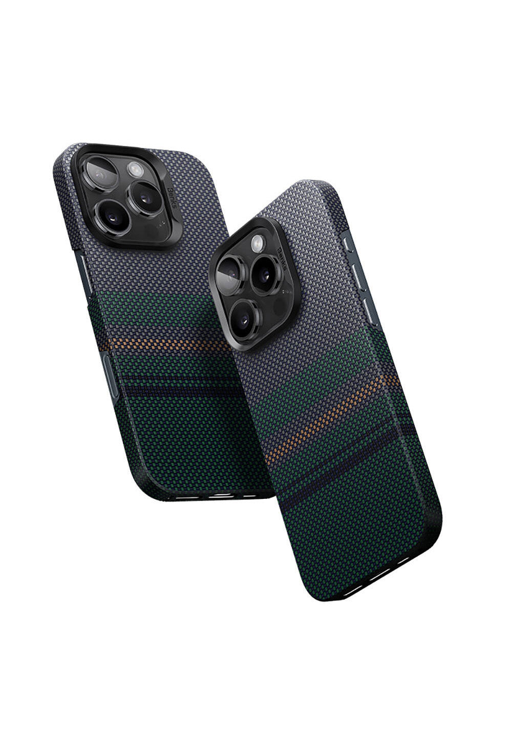 Apple iPhone 16 Pro Kılıf Manyetik Şarj Uyumlu Karbon Fiber Tasarımlı Benks Aurora ArmorAir Kevlar Kapak