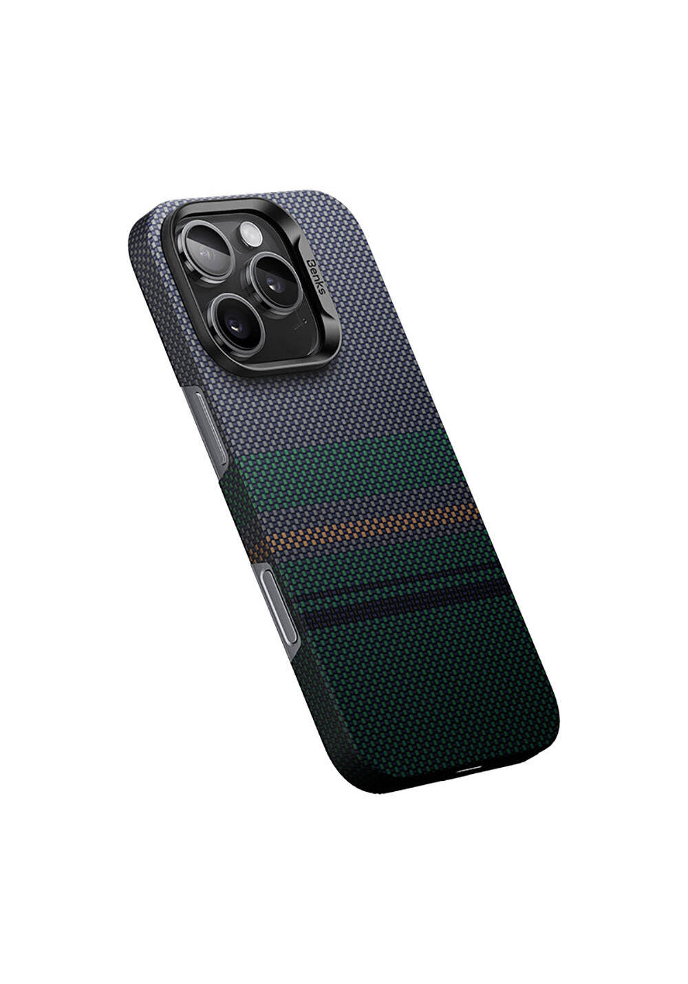 Apple iPhone 16 Pro Max Kılıf Manyetik Şarj Uyumlu Karbon Fiber Tasarımlı Benks Aurora ArmorAir Kevlar Kapak