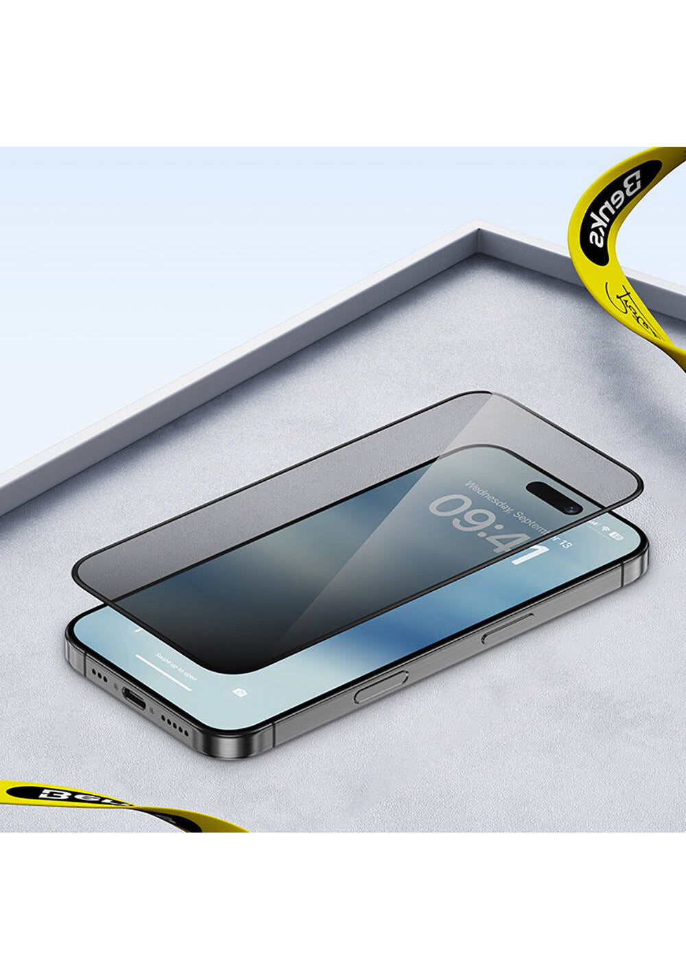 Apple iPhone 16 Pro Hidrofobik Ve Oleofobik Özellikli Benks Privacy Air Shield 0.4mm Ekran Koruyucu 10'lu Paket