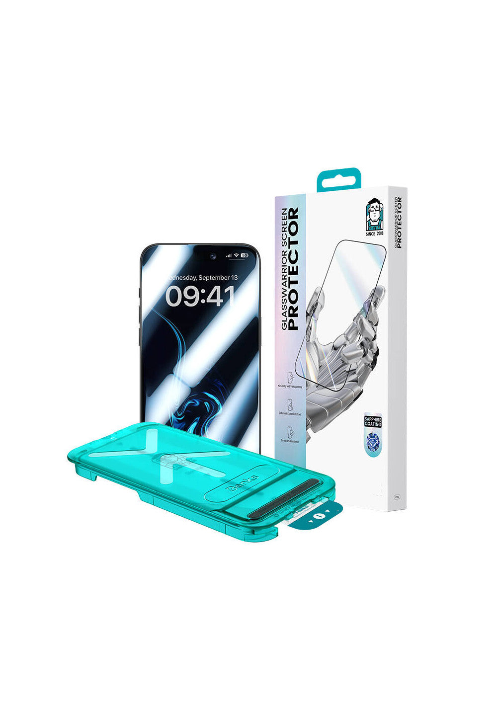 Apple iPhone 16 Pro Max Benks Glass Warrior Safir Coating 0.3mm Cam Ekran Koruyucu + Kolay Uygulama Aparatı