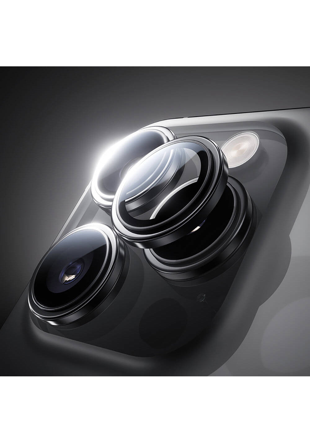 Apple iPhone 16 Pro Max Benks Parlama Önleyici Glass Warrior Metal Kamera Lens Koruyucu
