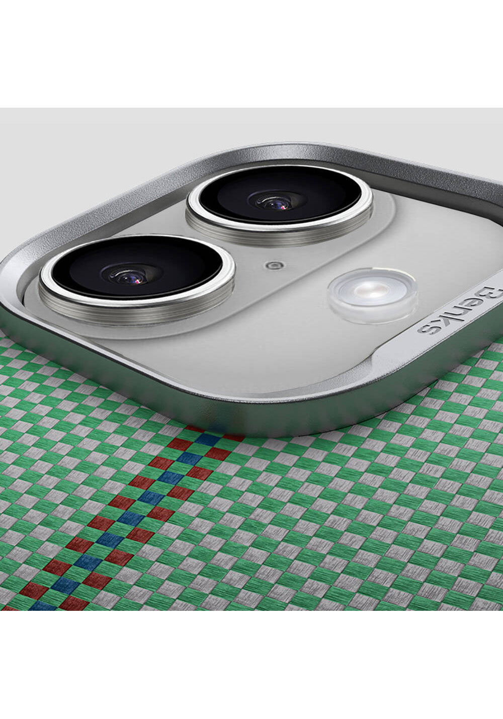 Apple iPhone 16 Plus Kılıf Manyetik Şarj Uyumlu Karbon Fiber Tasarımlı Benks Passion Green ArmorAir Kevlar Kapak
