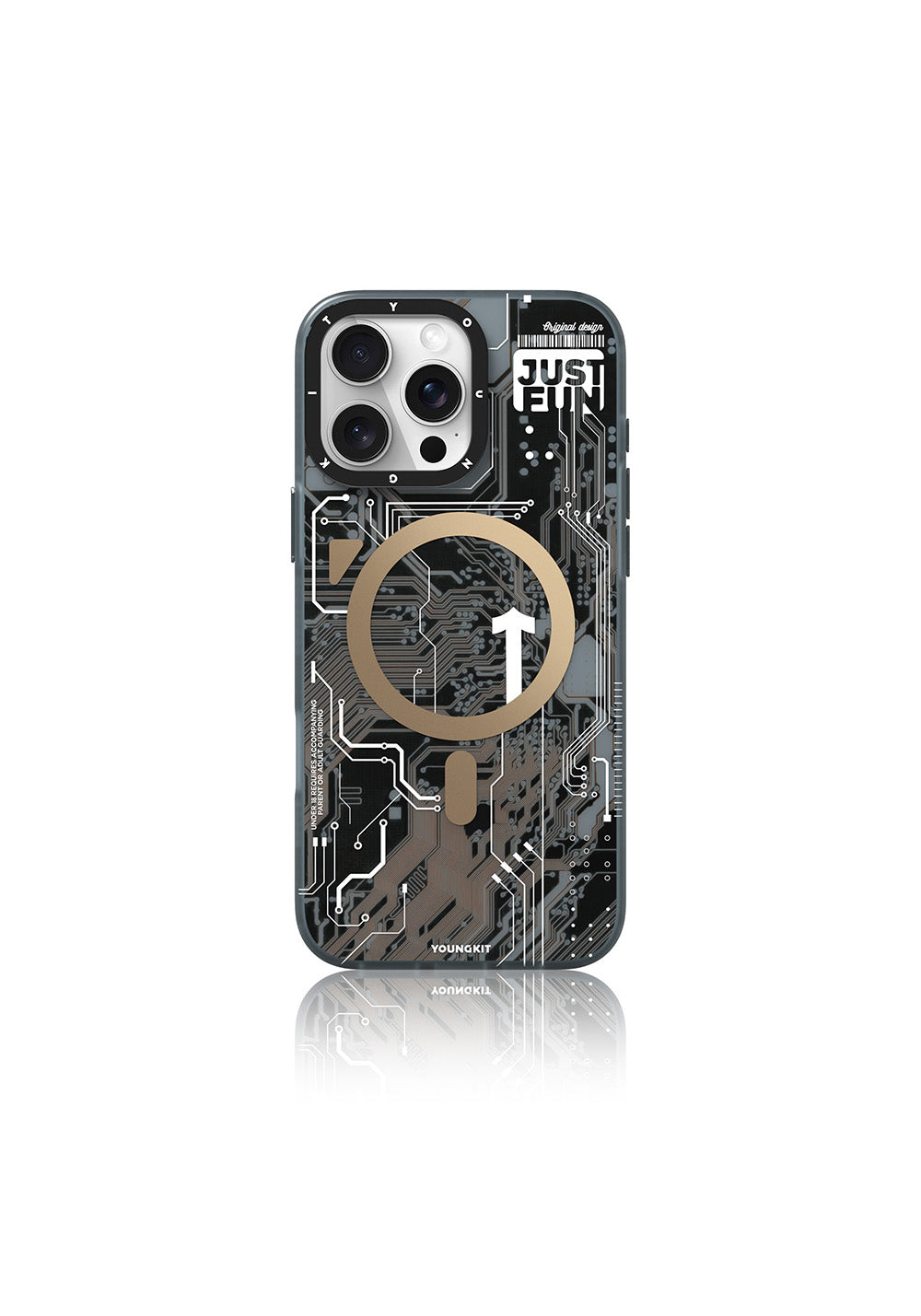 Apple iPhone 16 Pro Kılıf Manyetik Şarj Uyumlu Youngkit Technology Serisi Kapak