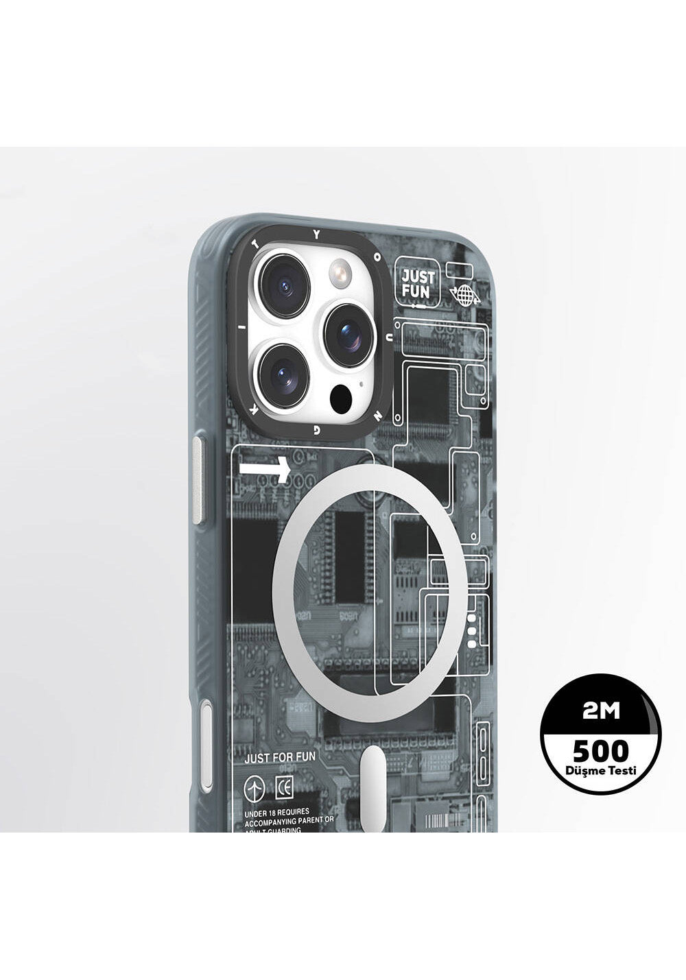 Apple iPhone 16 Pro Kılıf Manyetik Şarj Uyumlu Youngkit Technology Serisi Kapak