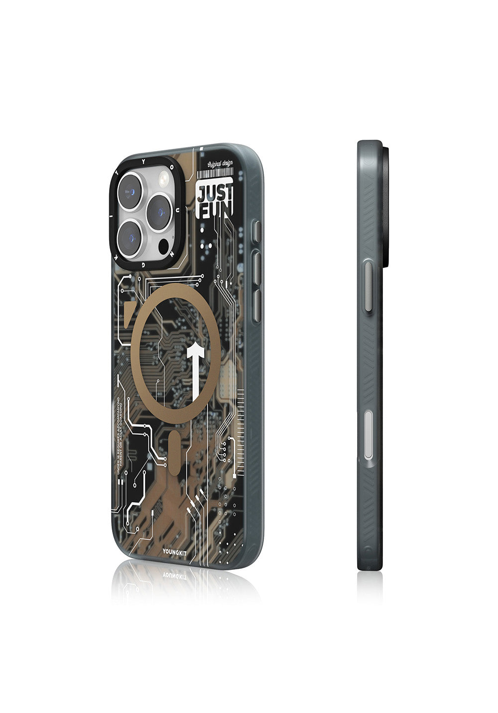 Apple iPhone 16 Pro Kılıf Manyetik Şarj Uyumlu Youngkit Technology Serisi Kapak