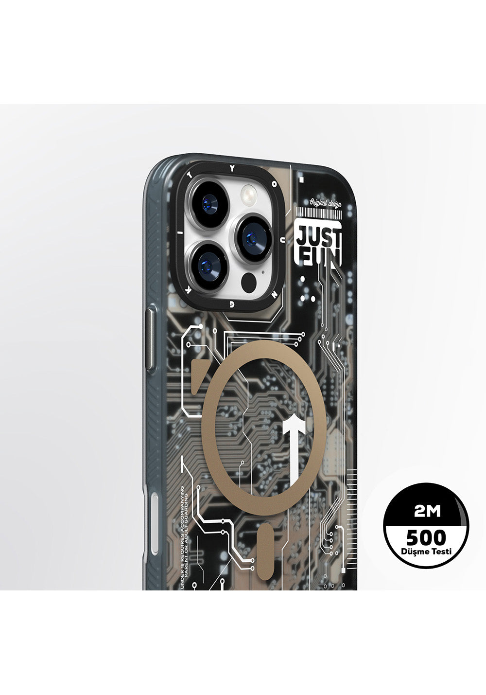 Apple iPhone 16 Pro Kılıf Manyetik Şarj Uyumlu Youngkit Technology Serisi Kapak