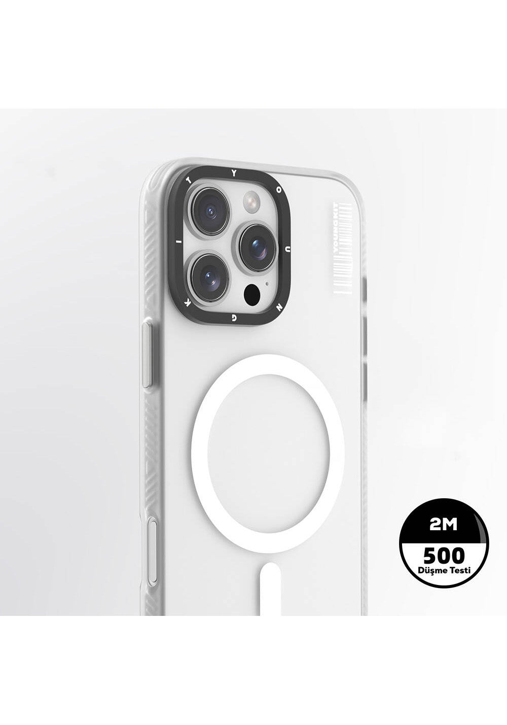 Apple iPhone 16 Pro Max Kılıf Manyetik Şarj Uyumlu Youngkit Hidden Sand Serisi Kapak