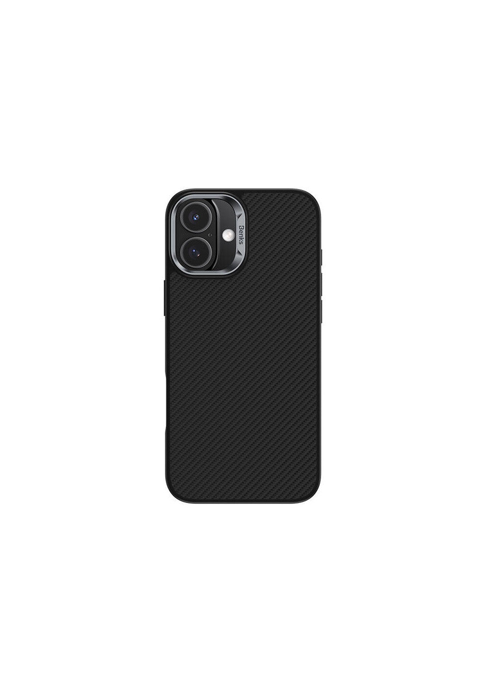 Apple iPhone 16 Plus Kılıf Karbon Fiber Manyetik Şarj Uyumlu Benks Hybrid ArmorPro 600D Kevlar Kapak
