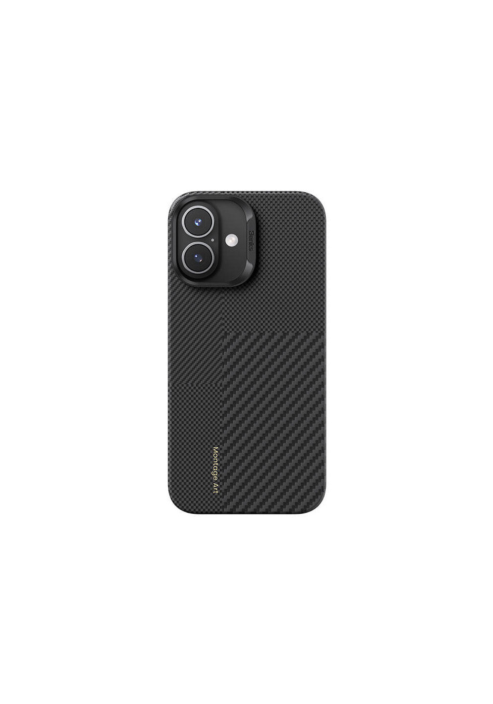 Apple iPhone 16 Plus Kılıf Manyetik Şarj Uyumlu Karbon Fiber Benks Montage ArmorAir Kevlar Kapak