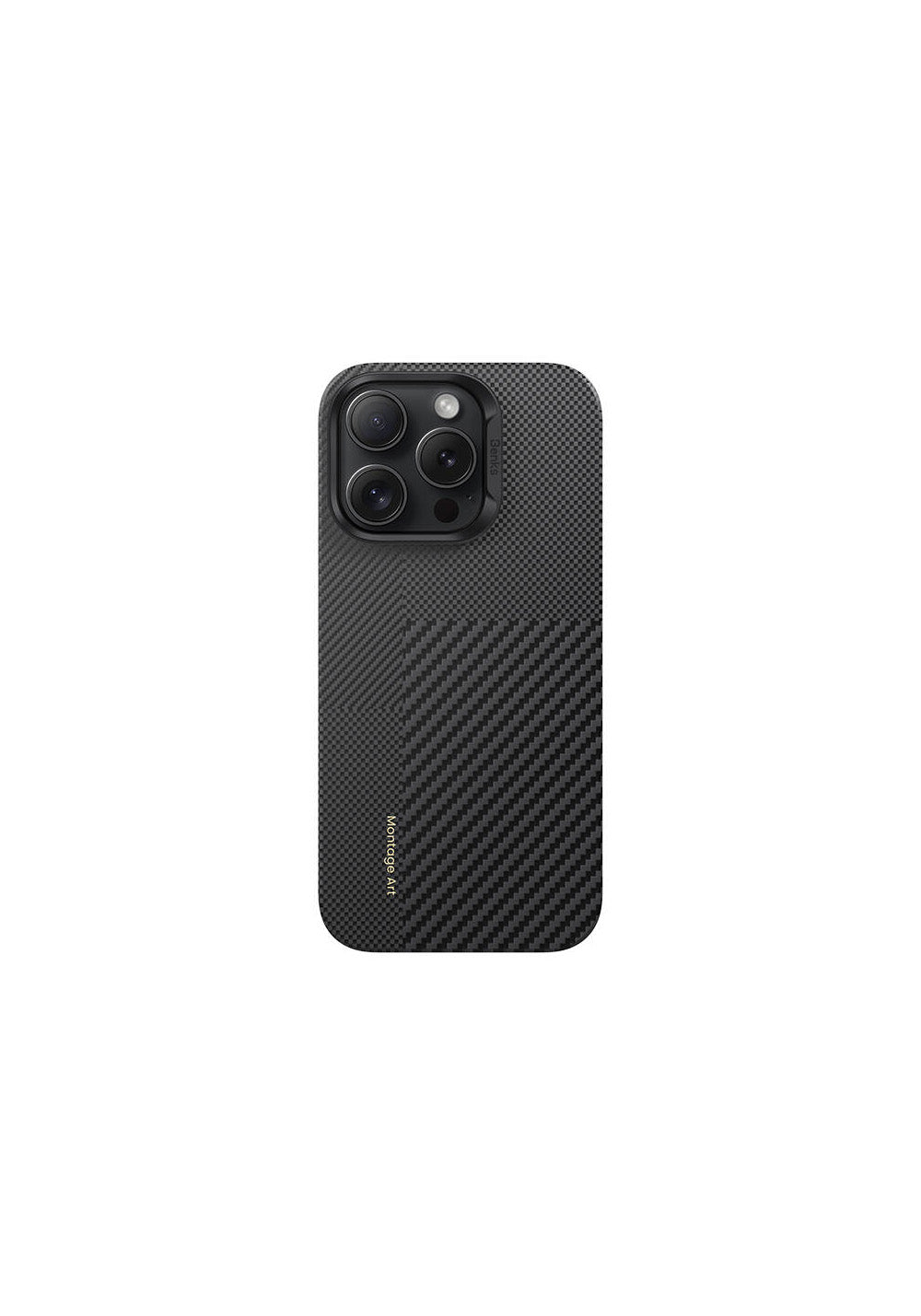 Apple iPhone 16 Pro Kılıf Manyetik Şarj Uyumlu Karbon Fiber Benks Montage ArmorAir Kevlar Kapak