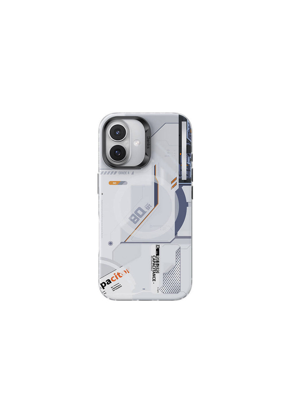 Apple iPhone 16 Kılıf Manyetik Şarj Uyumlu Mekanik Tasarımlı Benks Perspective Serisi Kapak