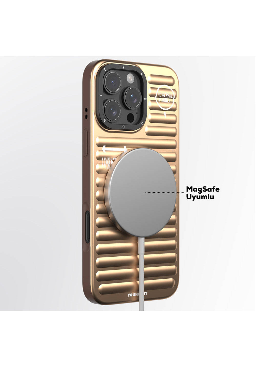 Apple iPhone 16 Pro Max Manyetik Şarj Uyumlu Kılıf Mat Renkli Tasarım Youngkit Original Serisi Kapak