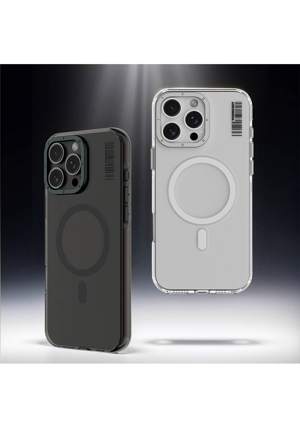 Apple iPhone 16 Pro Kılıf Manyetik Şarj Uyumlu Şeffaf Youngkit Crystal Shield Serisi Kapak