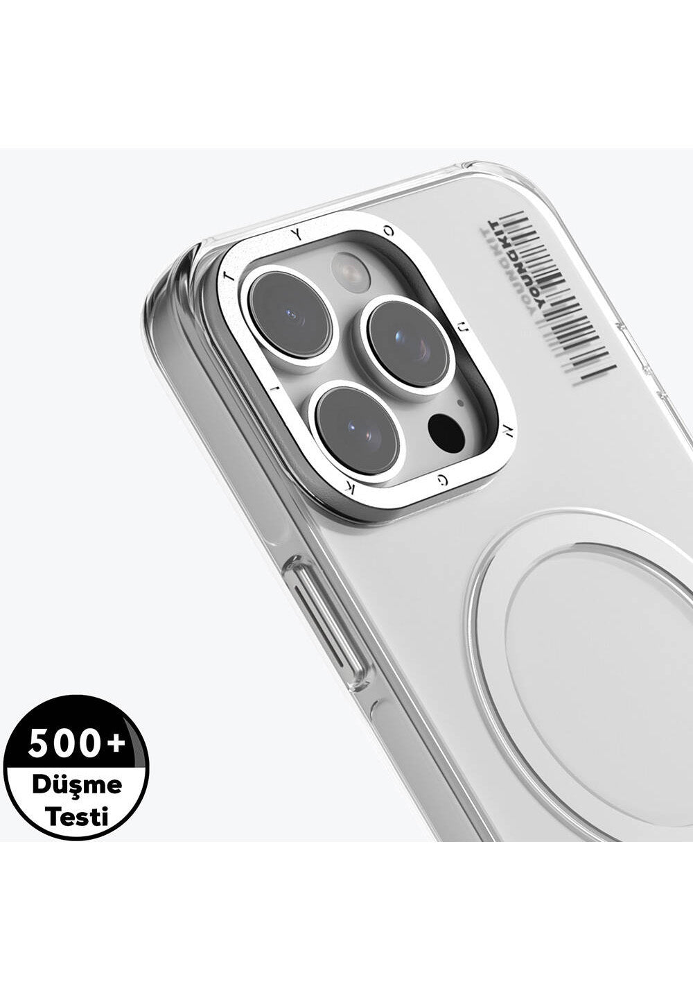 Apple iPhone 16 Pro Kılıf Manyetik Şarj Uyumlu Şeffaf Youngkit Crystal Shield Serisi Kapak