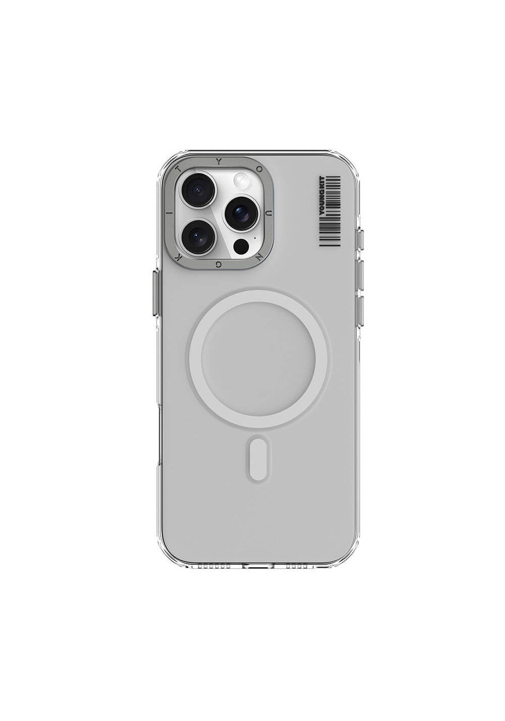 Apple iPhone 16 Pro Max Kılıf Manyetik Şarj Uyumlu Şeffaf Youngkit Crystal Shield Serisi Kapak