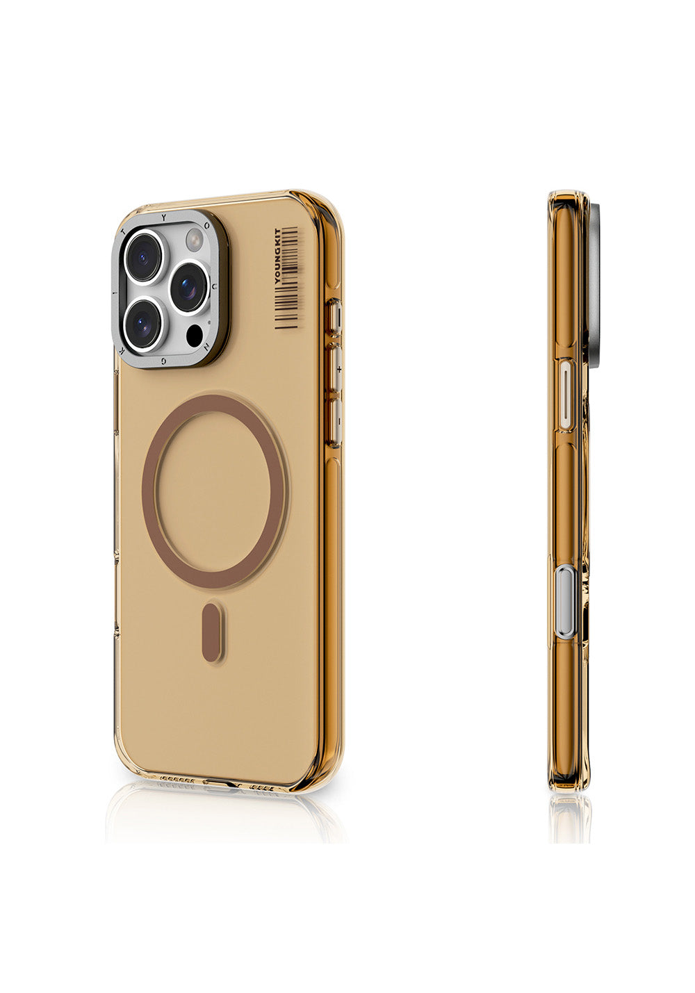 Apple iPhone 16 Pro Max Kılıf Manyetik Şarj Uyumlu Şeffaf Youngkit Crystal Shield Serisi Kapak