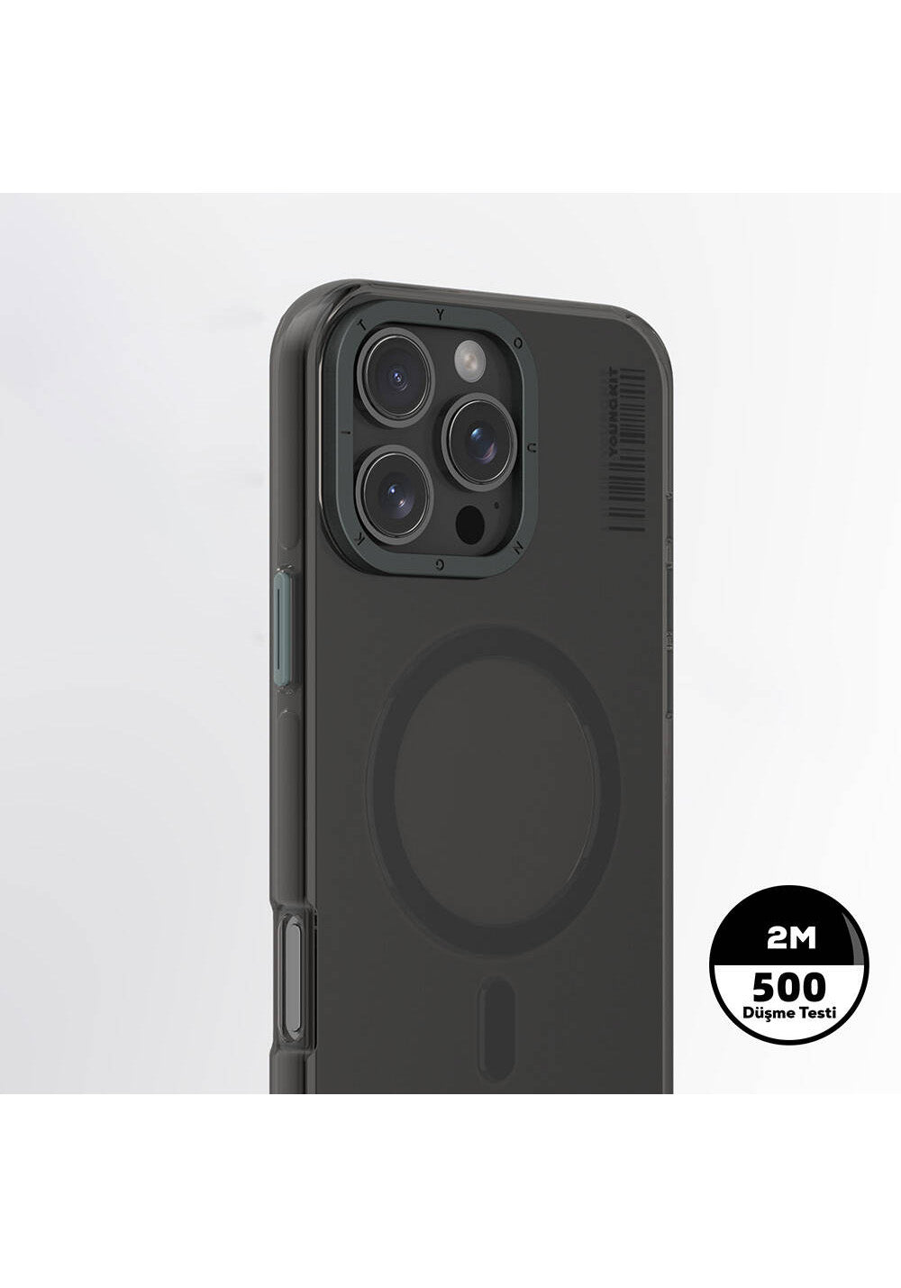 Apple iPhone 16 Pro Max Kılıf Manyetik Şarj Uyumlu Şeffaf Youngkit Crystal Shield Serisi Kapak