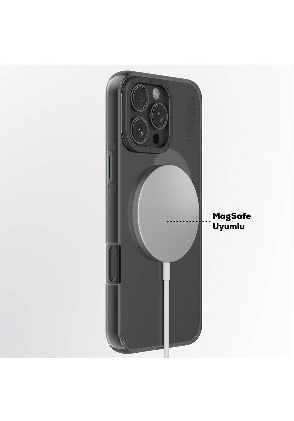 Apple iPhone 16 Pro Max Kılıf Manyetik Şarj Uyumlu Şeffaf Youngkit Crystal Shield Serisi Kapak