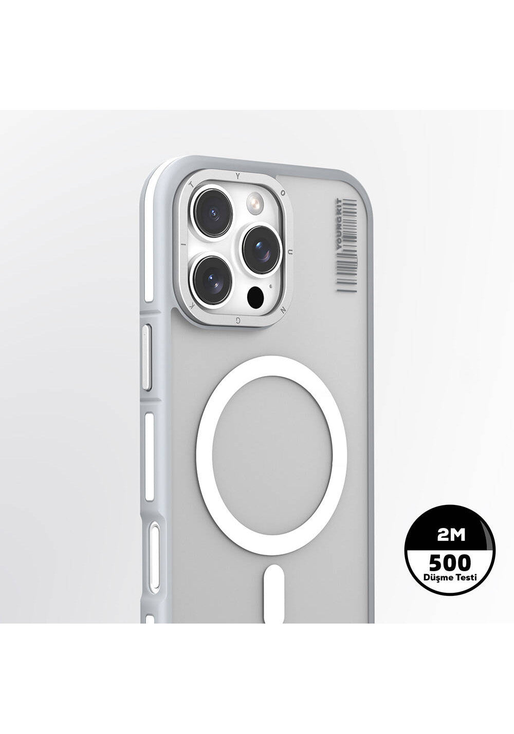 Apple iPhone 16 Pro Kılıf Manyetik Şarj Uyumlu Youngkit Rock Sand Serisi Kapak
