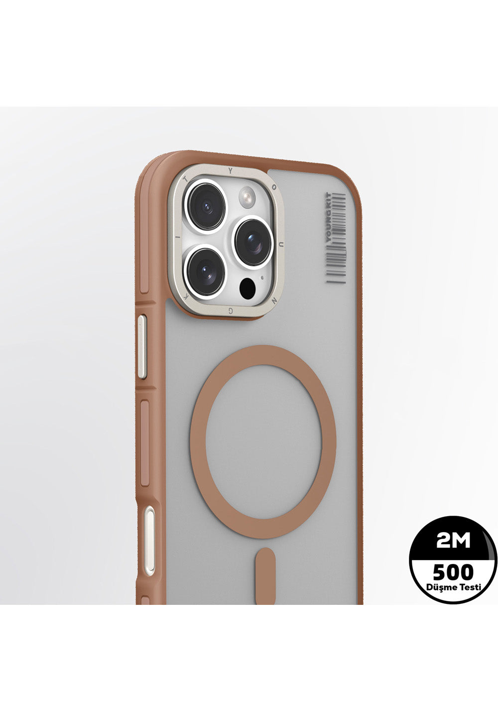 Apple iPhone 16 Pro Kılıf Manyetik Şarj Uyumlu Youngkit Rock Sand Serisi Kapak