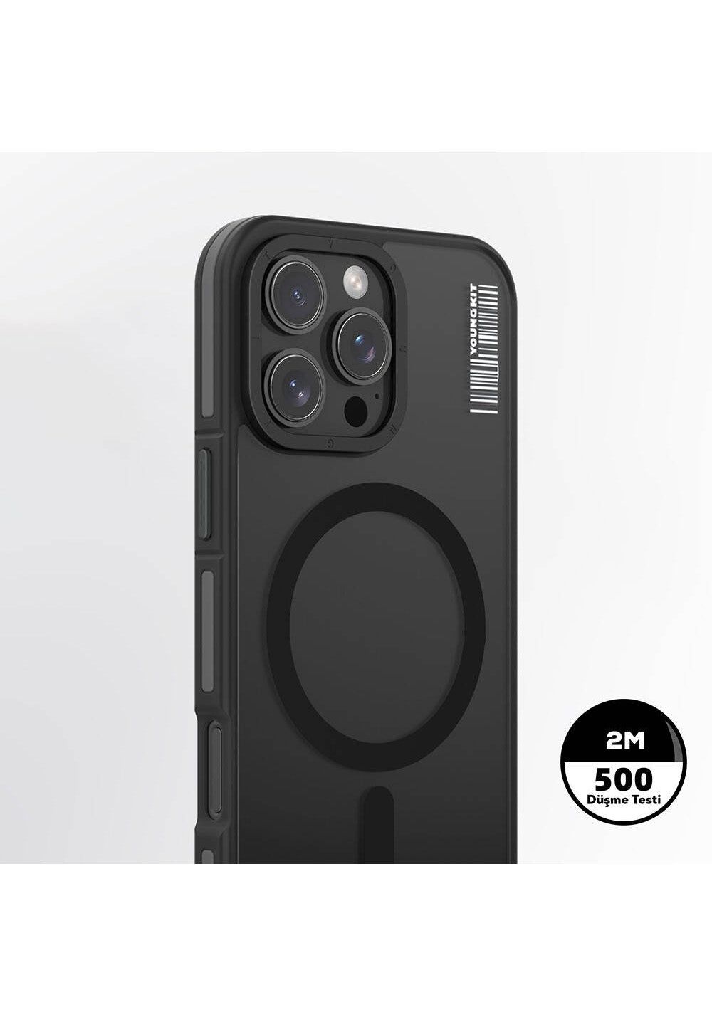 Apple iPhone 16 Pro Max Kılıf Manyetik Şarj Uyumlu Youngkit Rock Sand Serisi Kapak