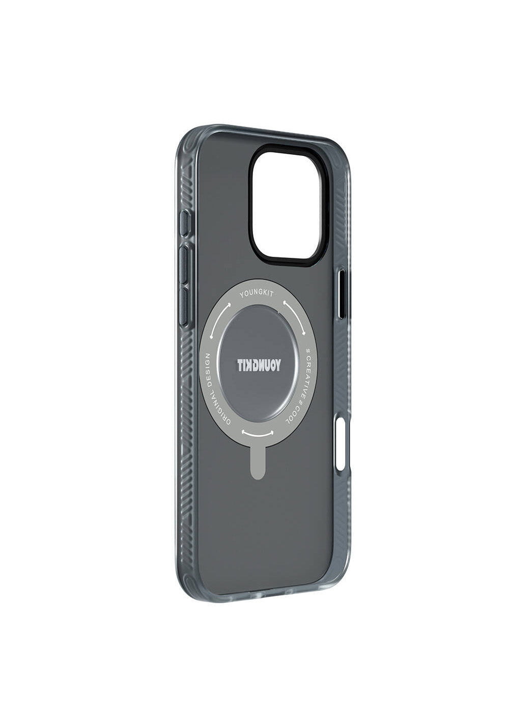 Apple iPhone 16 Pro Max Kılıf Manyetik Şarj Uyumlu Youngkit 360° Standlı Technology Serisi Kapak